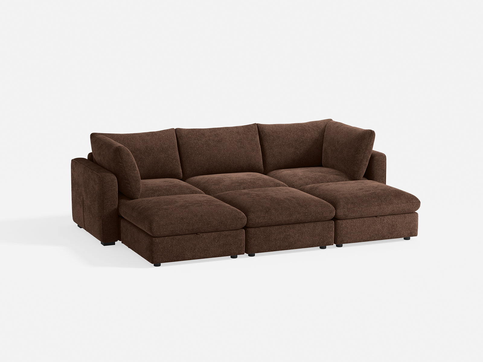 RUBIK V 3 Seats with 3 Ottomans