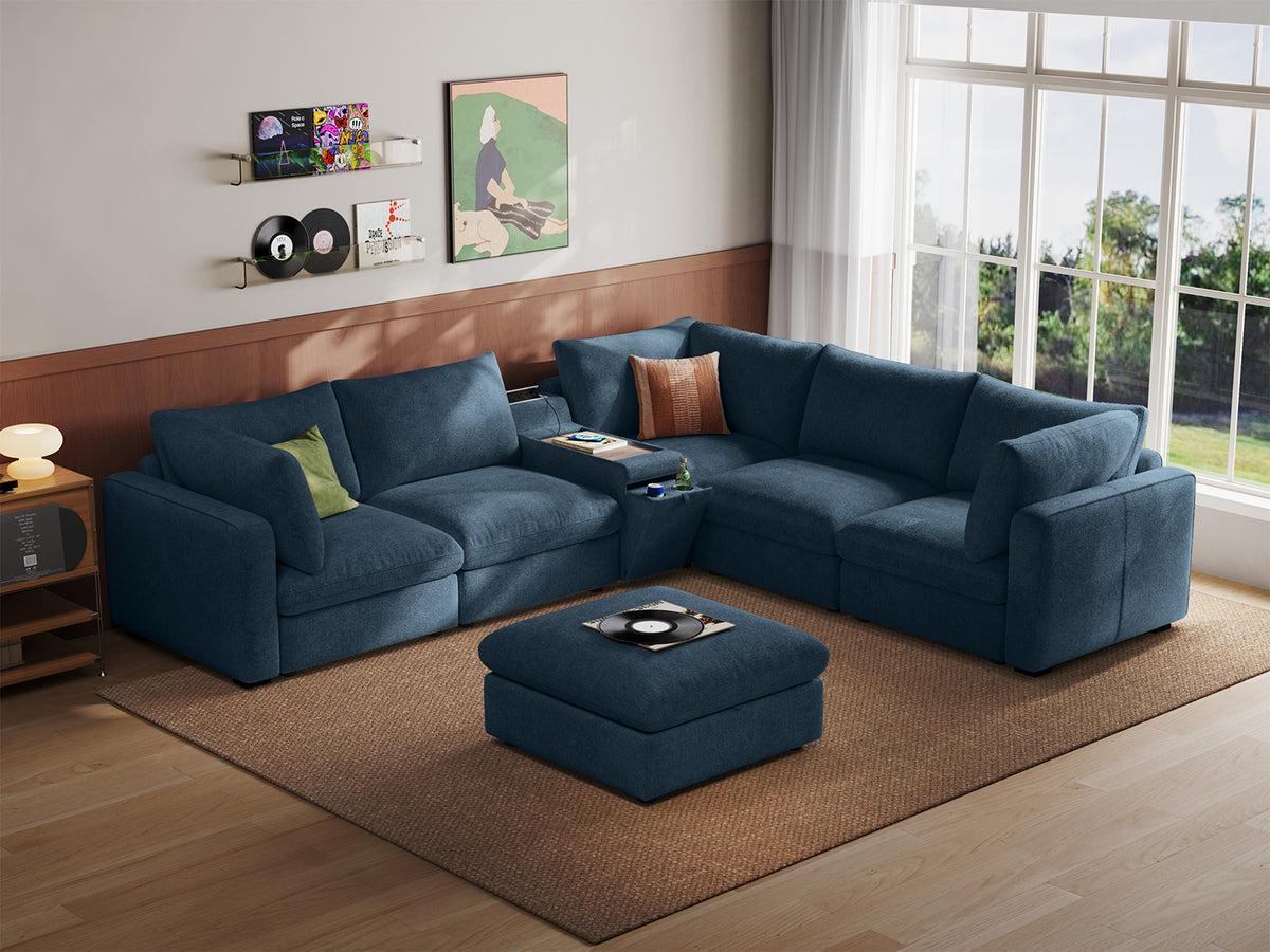 RUBIK V 4 Seats with Ottoman & Corner & Console