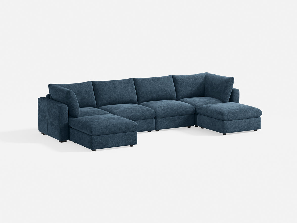 RUBIK V 4 Seats with 2 Ottomans