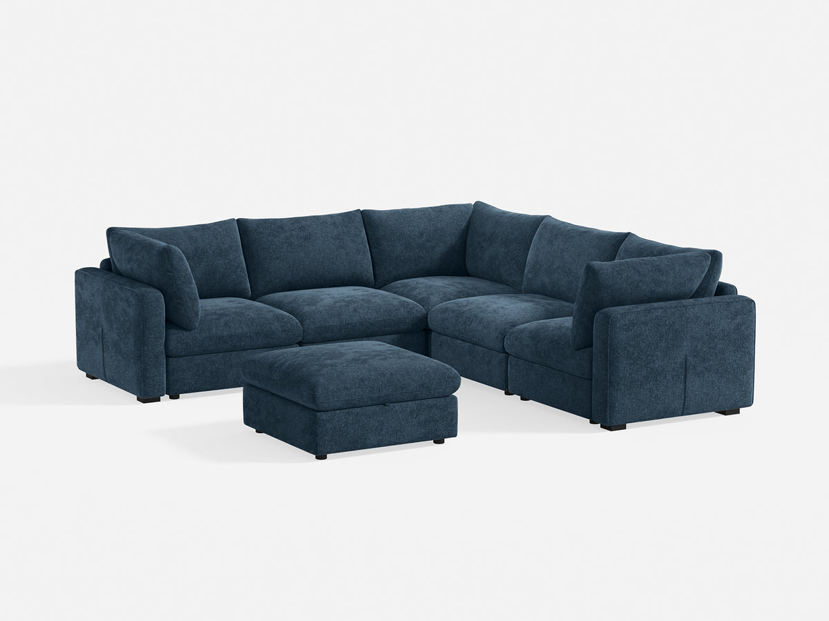 RUBIK V 4 Seats with Corner & Ottoman