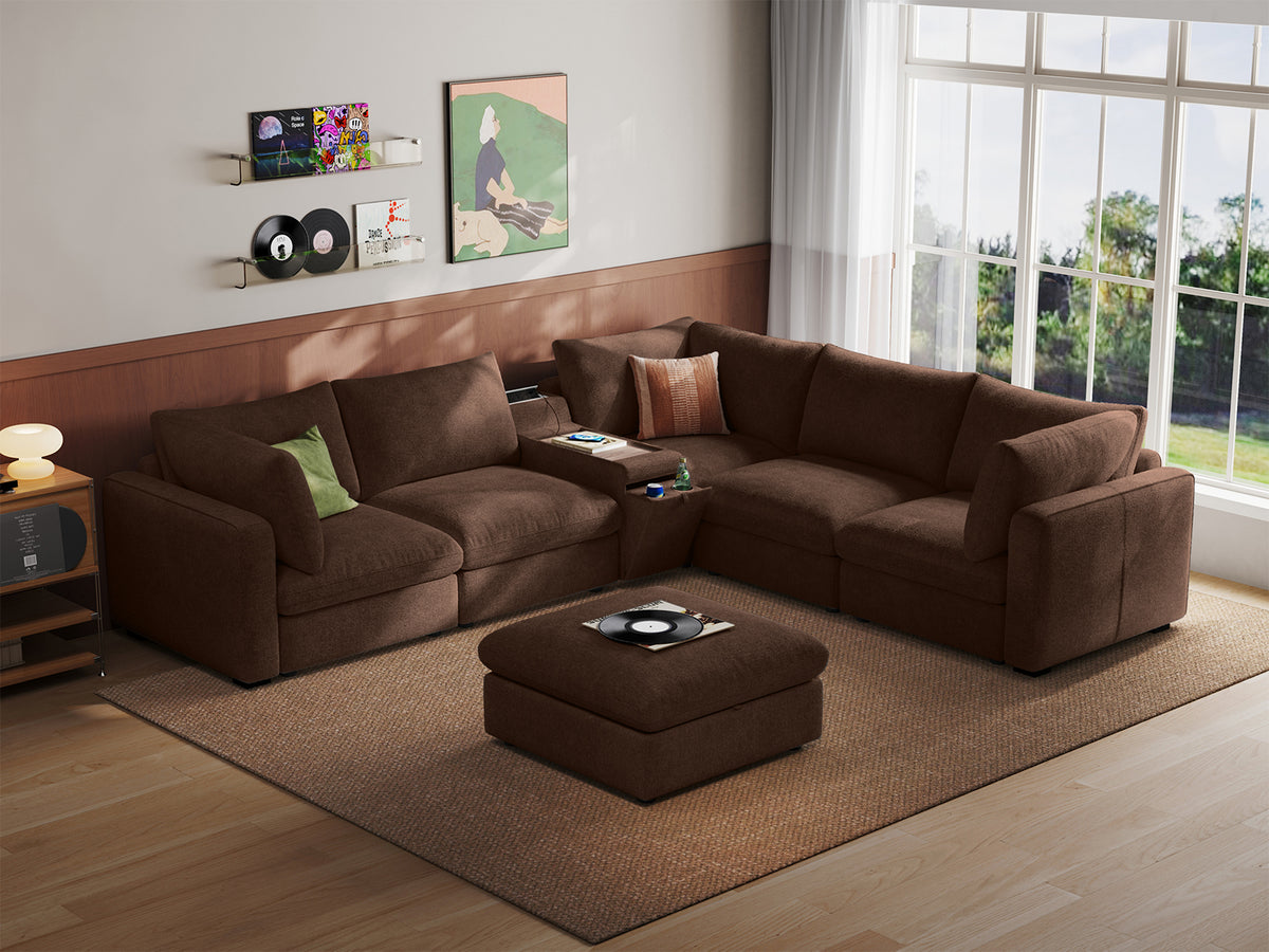 RUBIK V 4 Seats with Ottoman & Corner & Console
