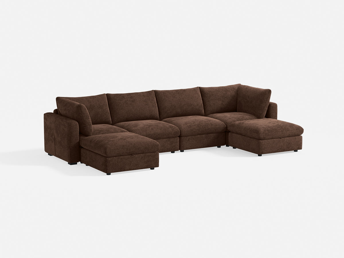 RUBIK V 4 Seats with 2 Ottomans