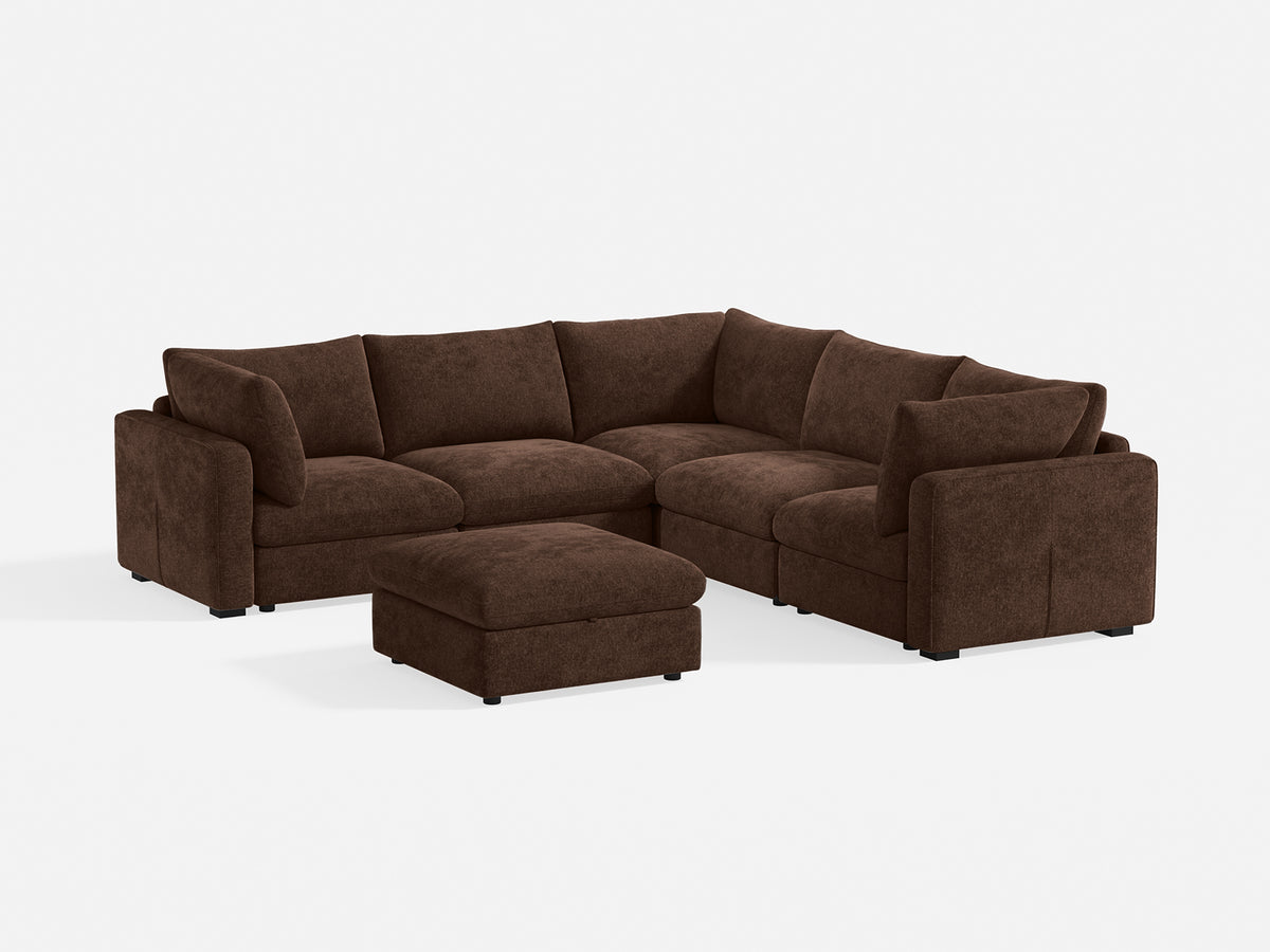 RUBIK V 4 Seats with Corner & Ottoman