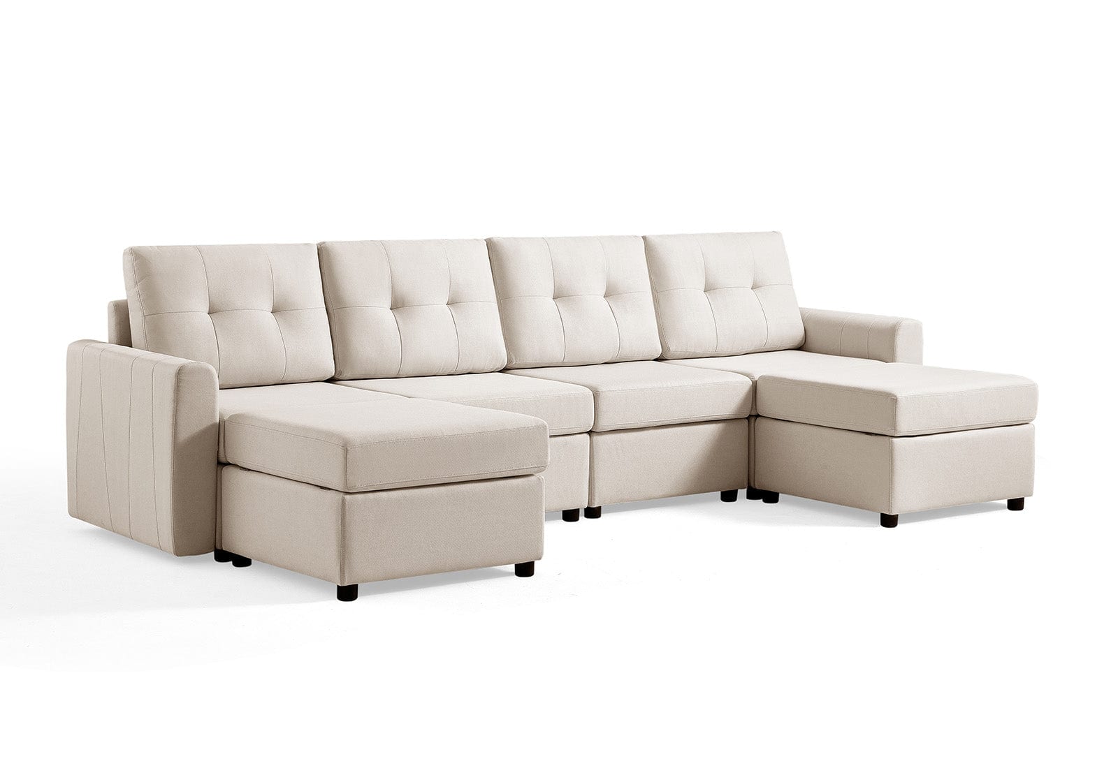 6Piece Modular UShaped Sofa with Ottoman LINSY HOME RUBIK III